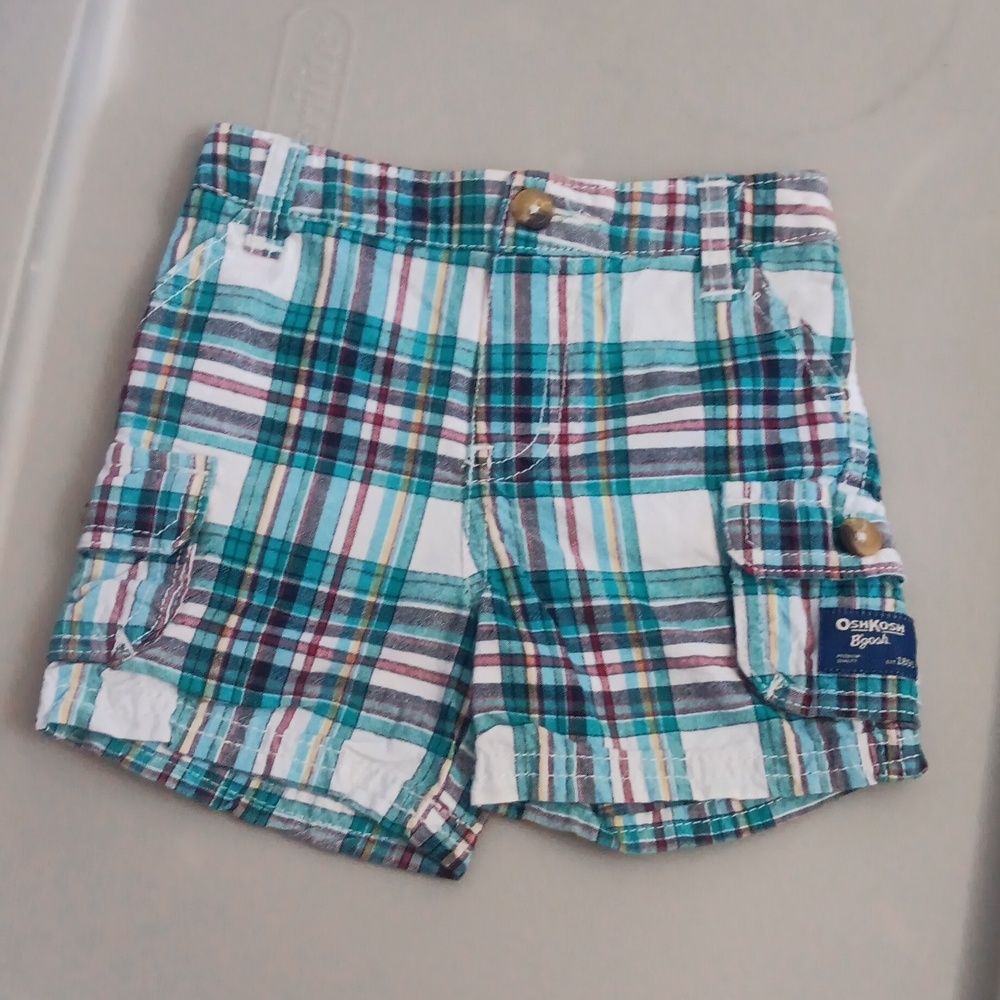 OshKosh plaid cargo shorts